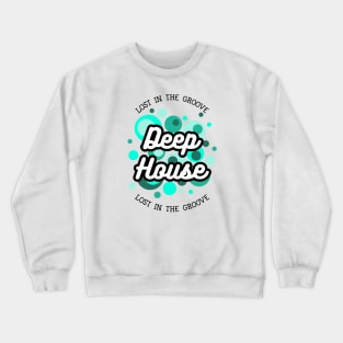 DEEP HOUSE  - bubbles (black) Crewneck Sweatshirt